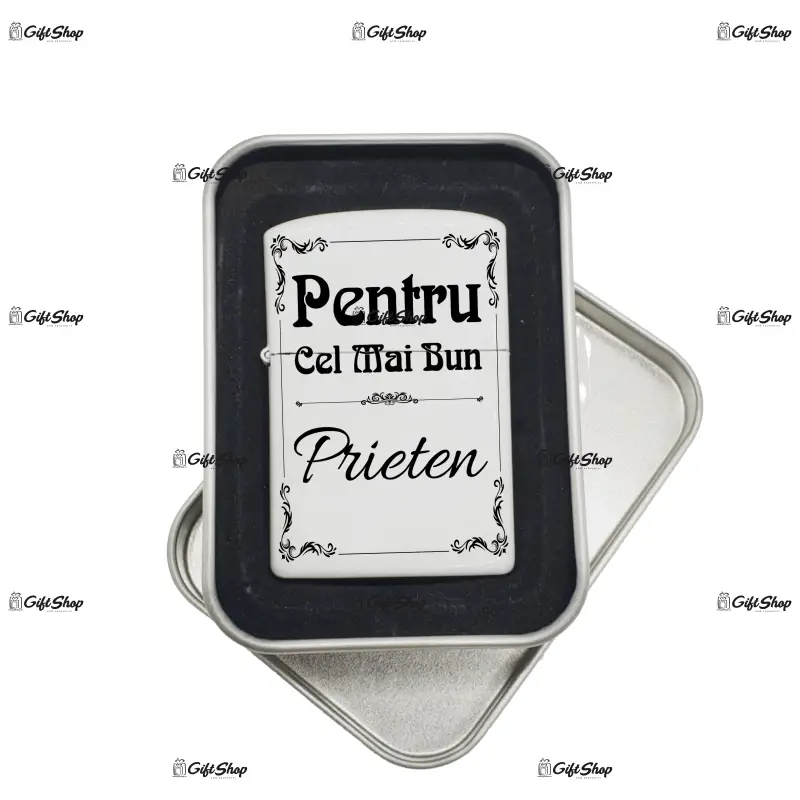 Cel mai bun prieten, bricheta metalica gravata laser cu mesaj